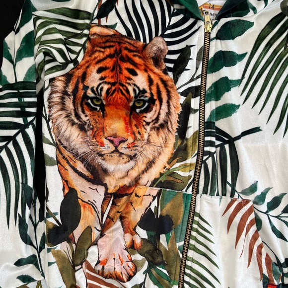 - - New with Tag kids Aviator Nation Zip up Velvet TIGER hoodie Size… - Picture 3 of 5